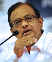 Finance minister P Chidambarm